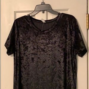 Black velour dress